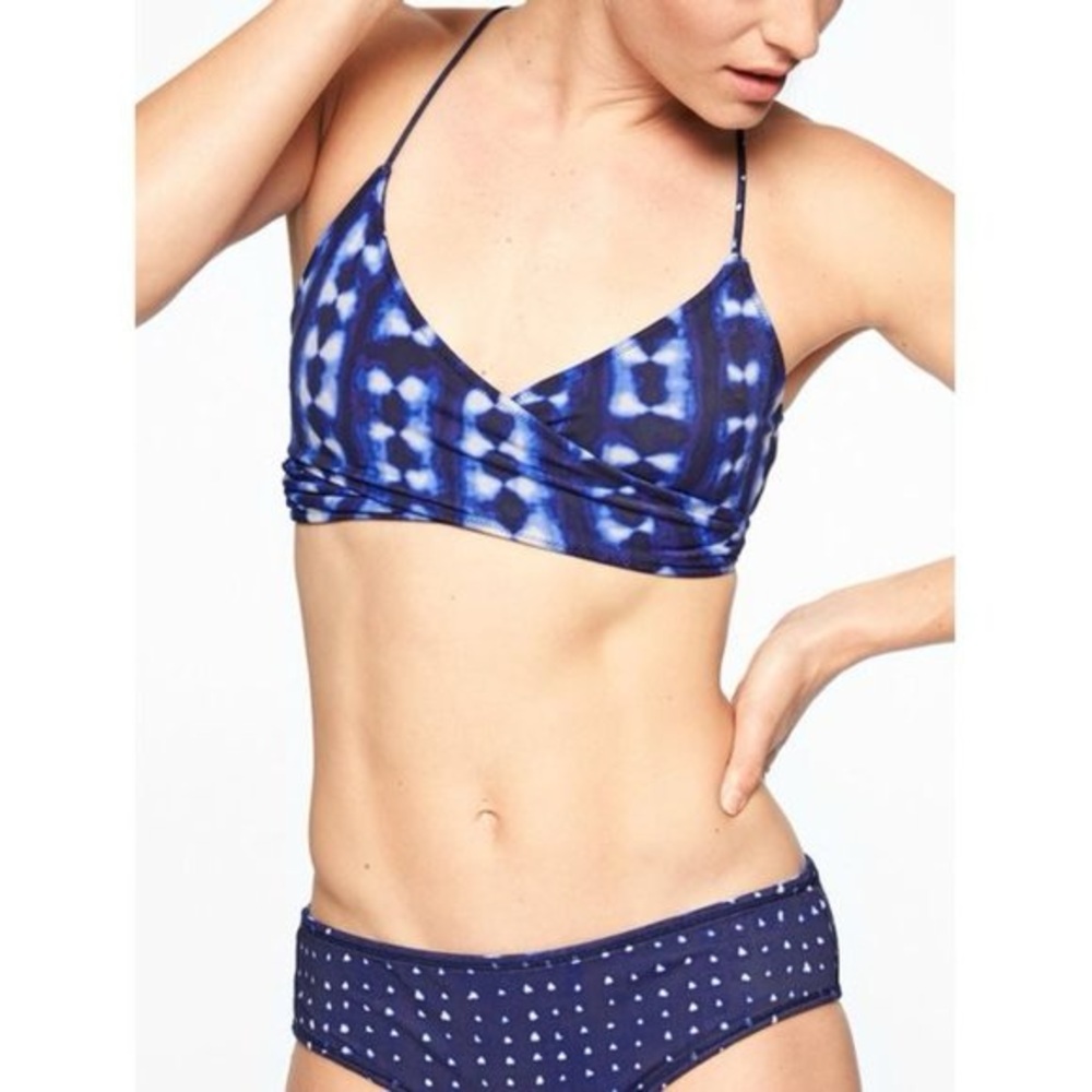 Athleta Mashiko Blue Patterned Women's Bikini Set